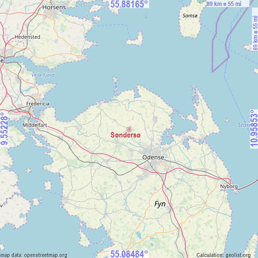 Søndersø on map