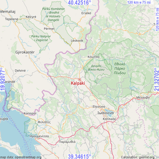 Kalpáki on map