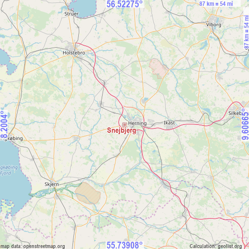 Snejbjerg on map