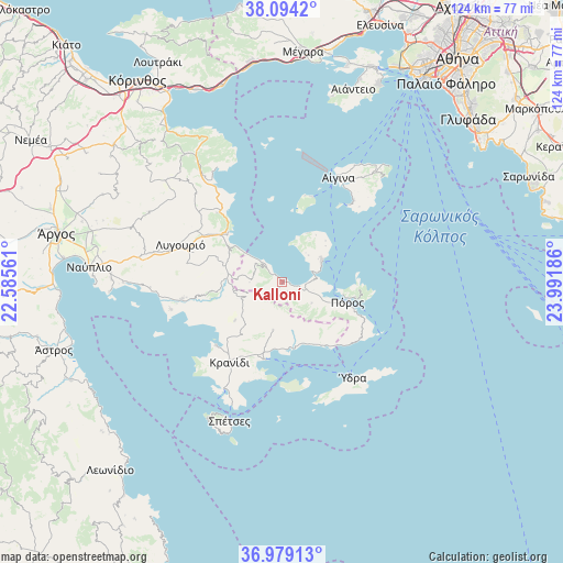 Kalloní on map