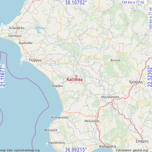 Kallithéa on map