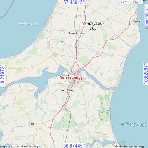 Nørresundby on map
