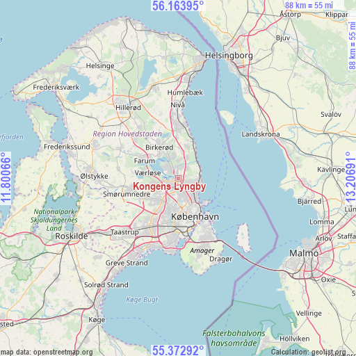Kongens Lyngby on map