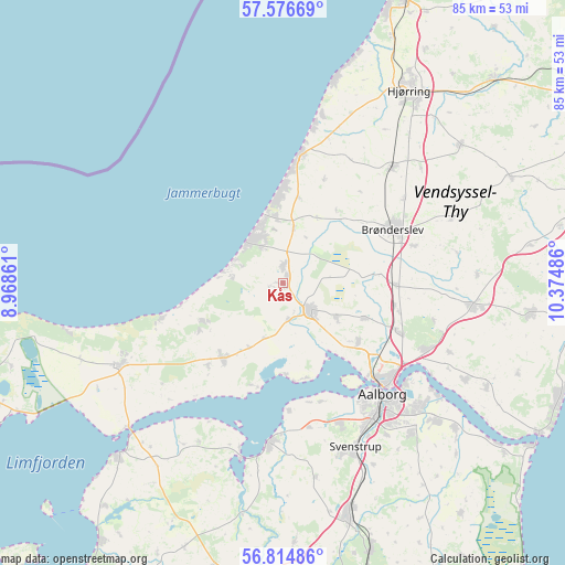 Kås on map