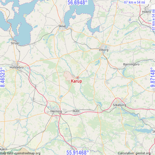 Karup on map