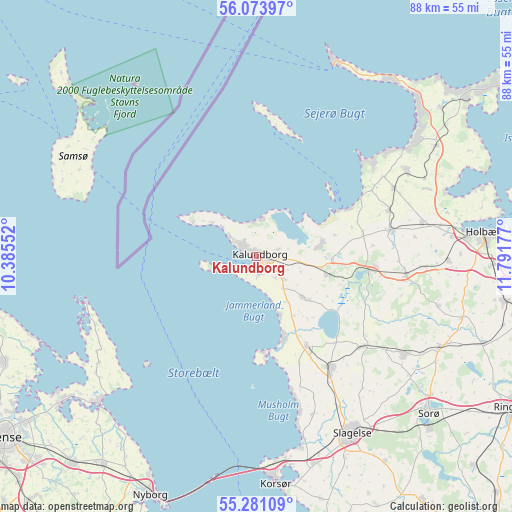 Kalundborg on map