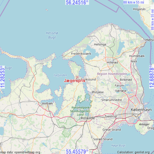 Jægerspris on map