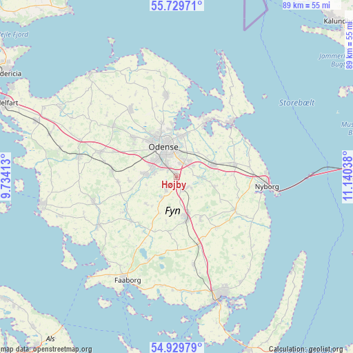 Højby on map