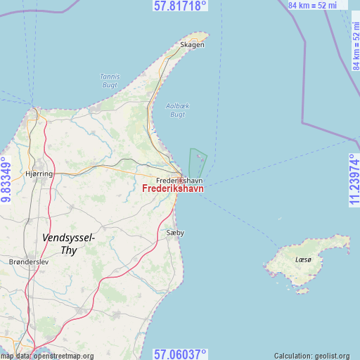 Frederikshavn on map