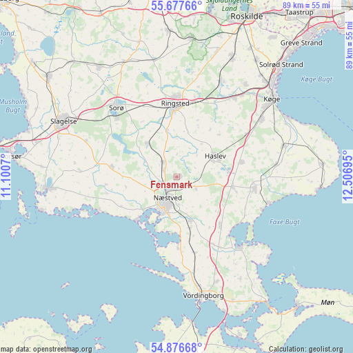 Fensmark on map