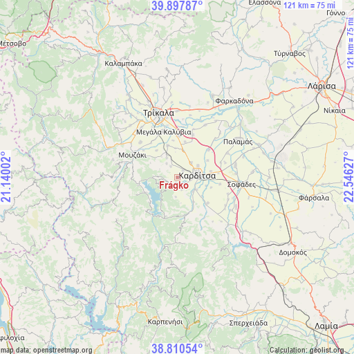 Frágko on map