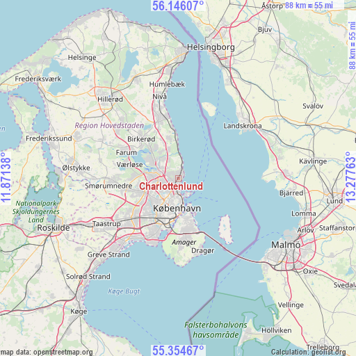 Charlottenlund on map