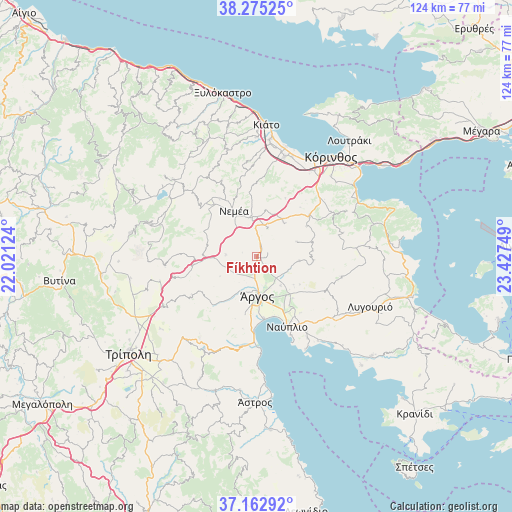 Fíkhtion on map