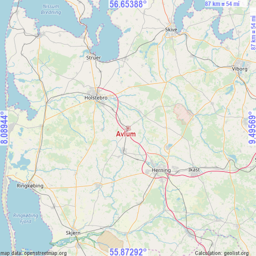 Avlum on map