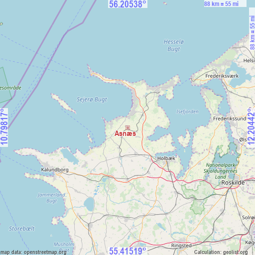Asnæs on map