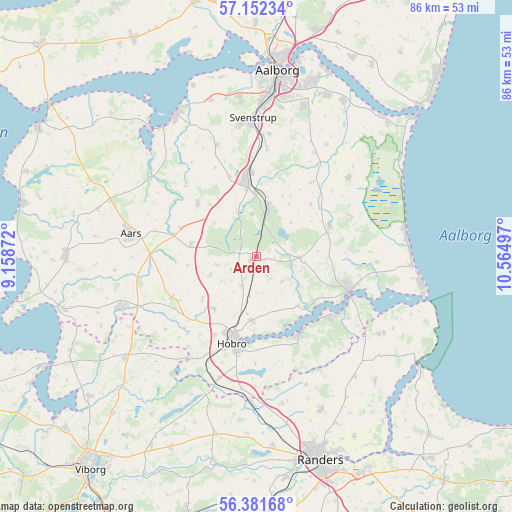 Arden on map