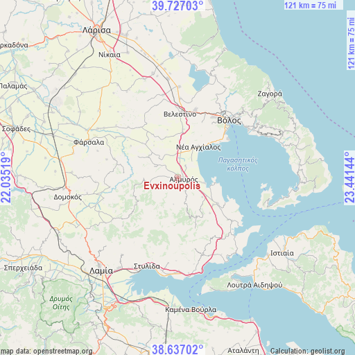 Evxinoúpolis on map