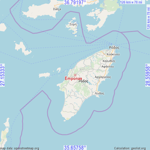 Émponas on map