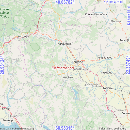 Eleftherochóri on map