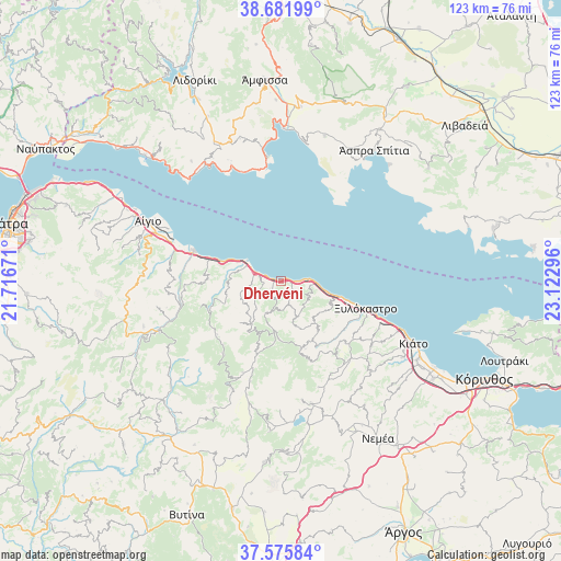 Dhervéni on map