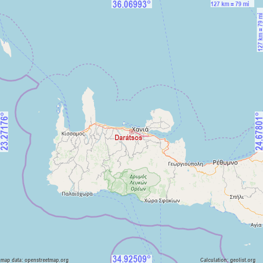 Darátsos on map