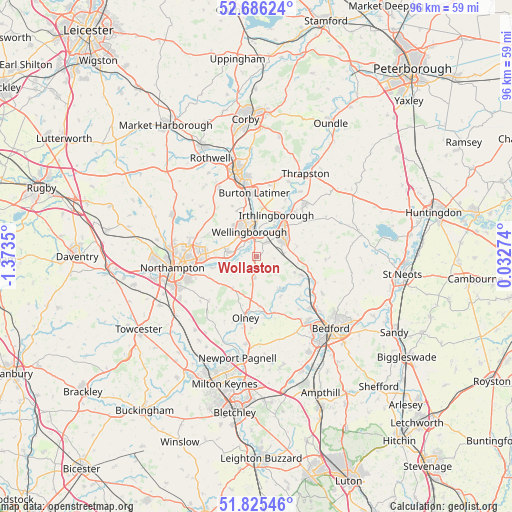 Wollaston on map