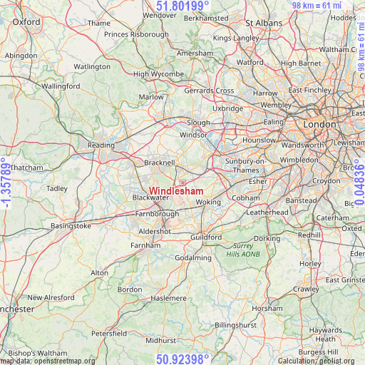 Windlesham on map