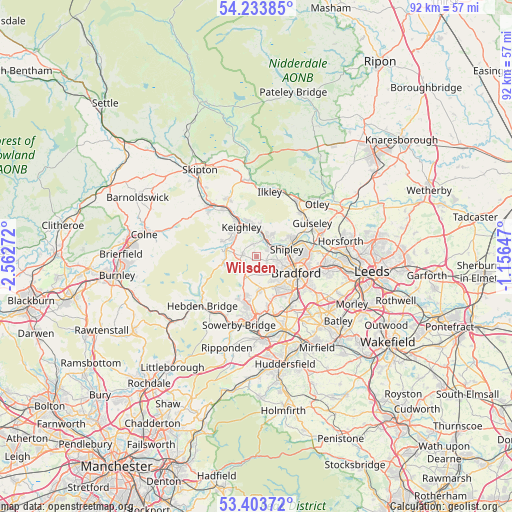 Wilsden on map