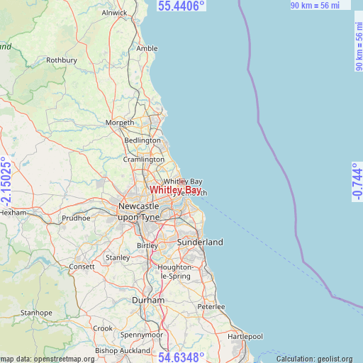 Whitley Bay on map