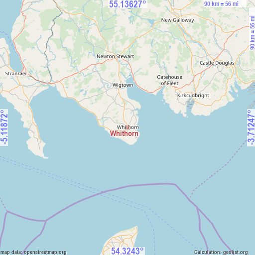 Whithorn on map