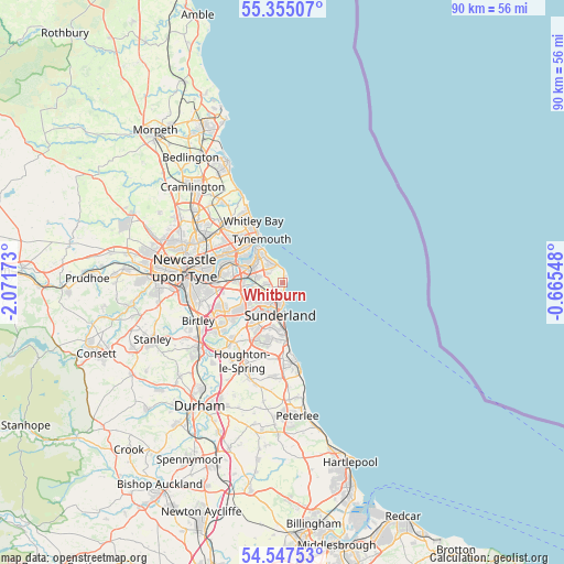 Whitburn on map