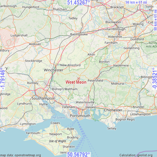 West Meon on map