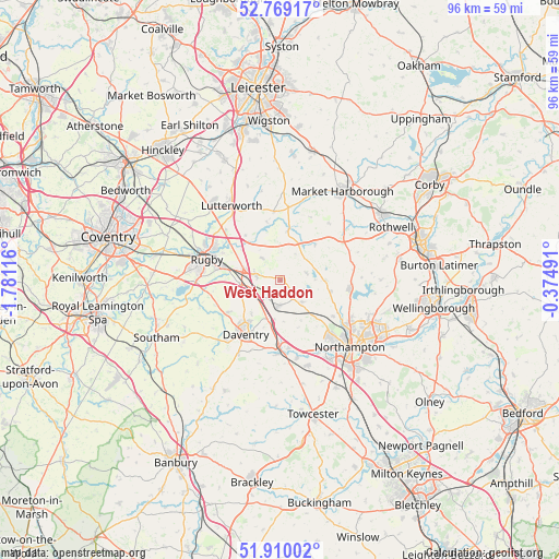 West Haddon on map