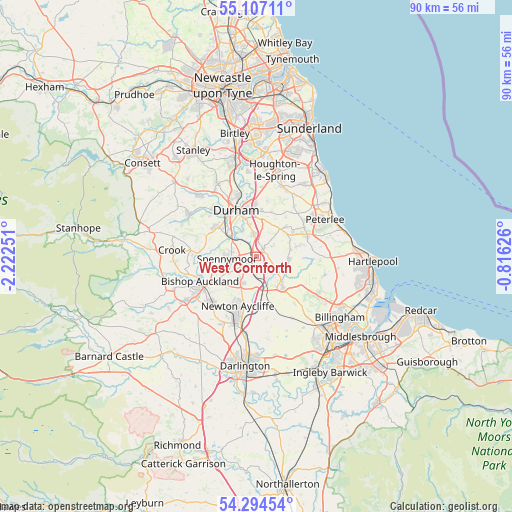 West Cornforth on map
