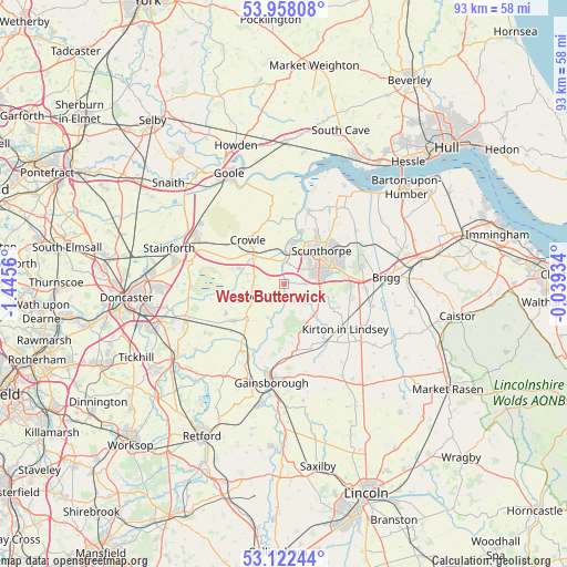 West Butterwick on map