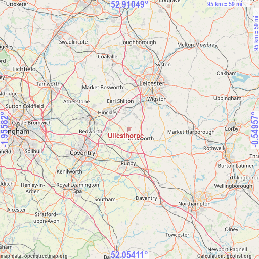 Ullesthorpe on map