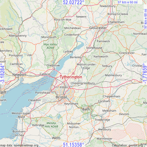 Tytherington on map
