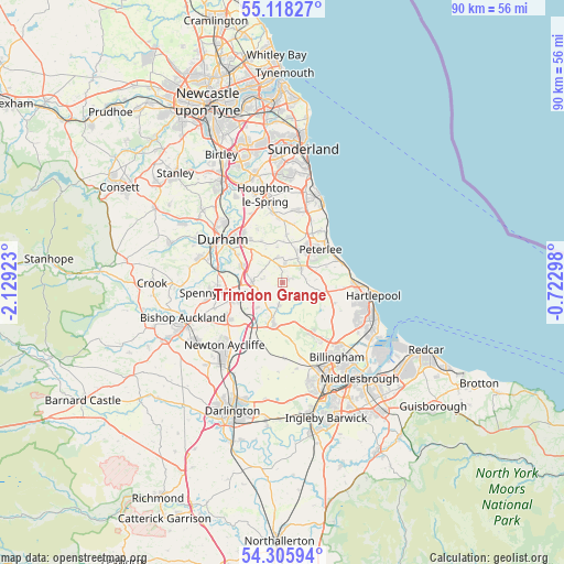 Trimdon Grange on map