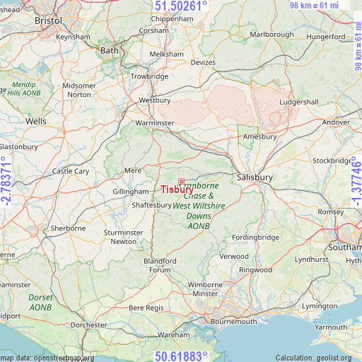 Tisbury on map
