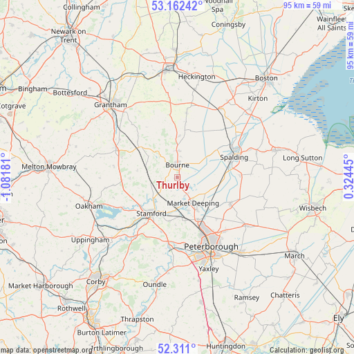 Thurlby on map