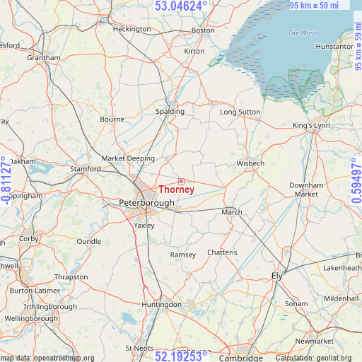 Thorney on map
