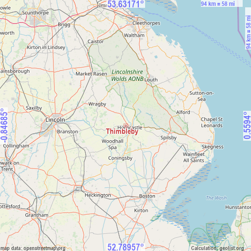 Thimbleby on map