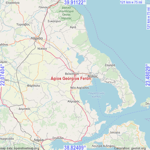 Ágios Geórgios Ferón on map