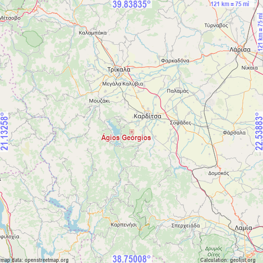 Ágios Geórgios on map