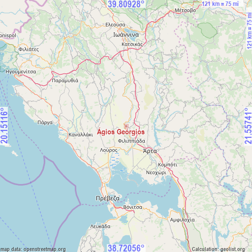 Ágios Geórgios on map