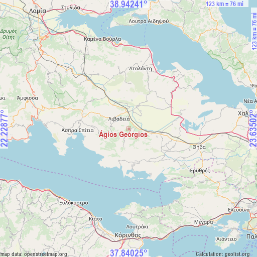 Ágios Geórgios on map