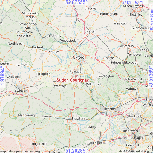 Sutton Courtenay on map