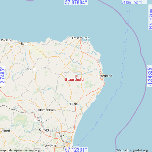 Stuartfield on map