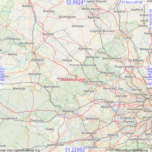 Stokenchurch on map