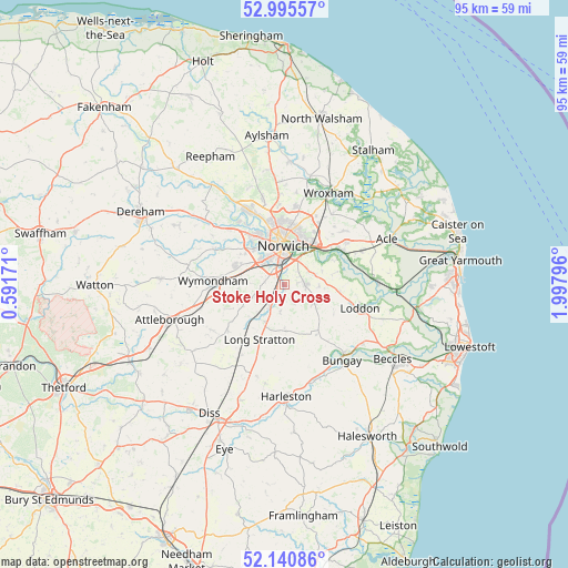 Stoke Holy Cross on map